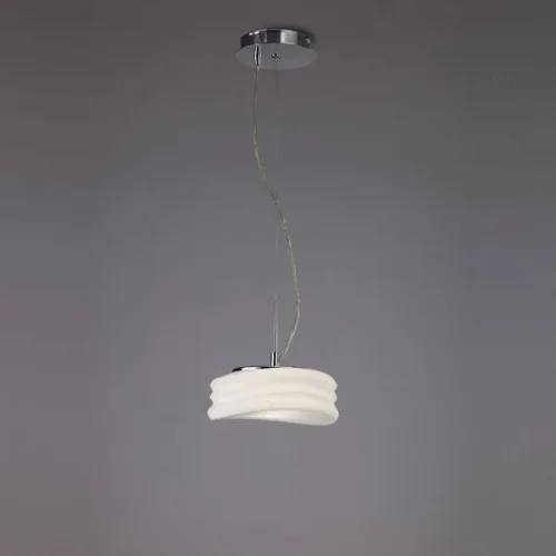 Люстра подвесная  MEDITERRANEO 3622 Mantra белая на 2 лампы, основание хром в стиле современный минимализм  фото 3
